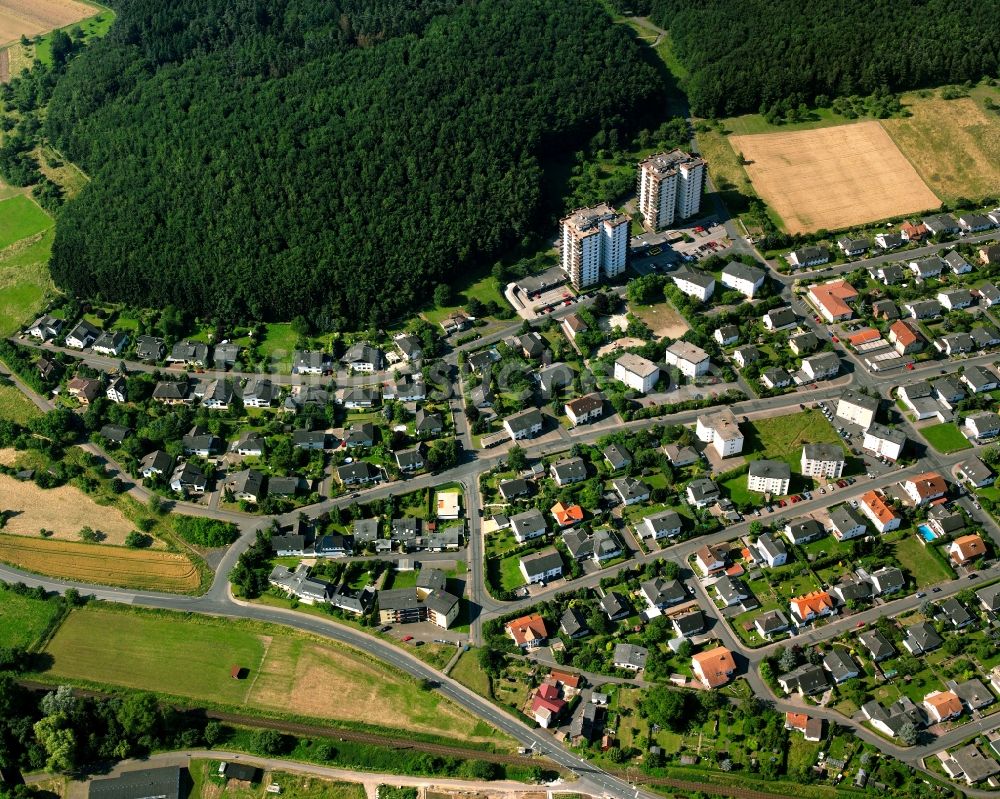 Luftbild Großen-Buseck - Wohngebiet der Mehrfamilienhaussiedlung in Großen-Buseck im Bundesland Hessen, Deutschland