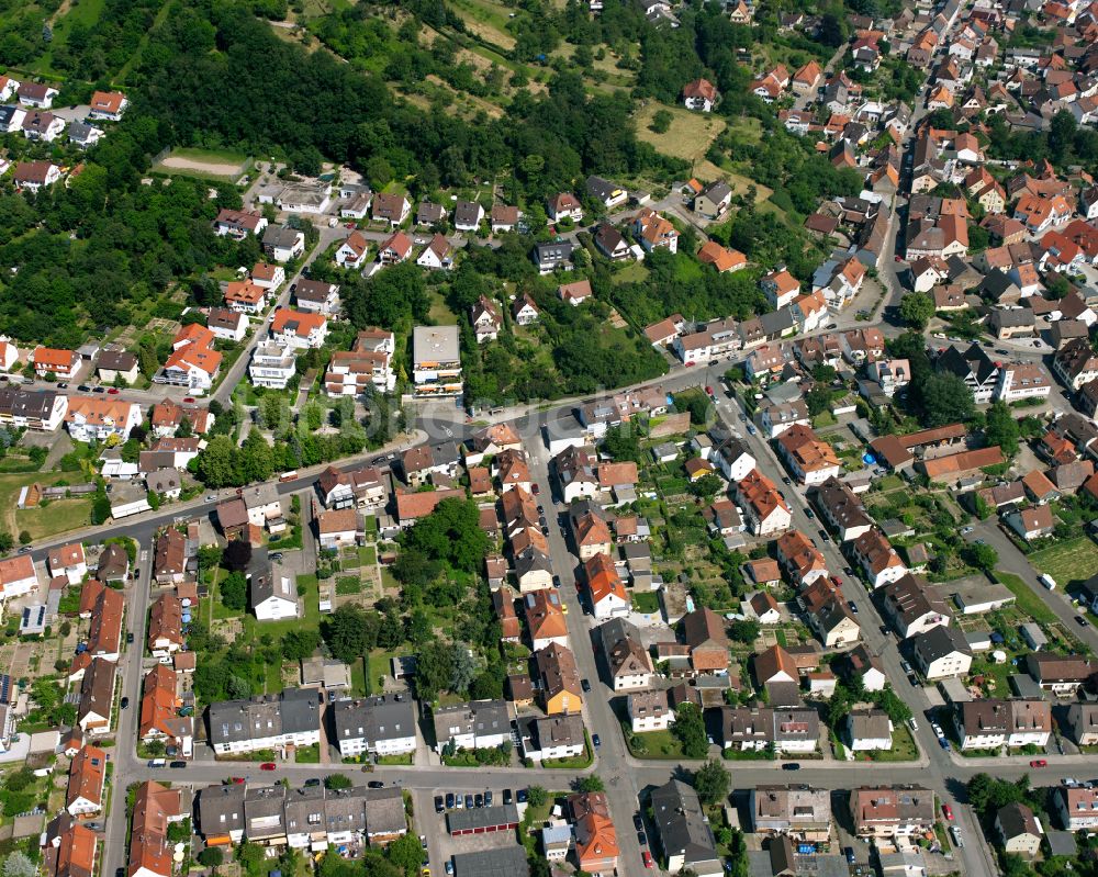 Luftbild Grötzingen - Wohngebiet der Mehrfamilienhaussiedlung in Grötzingen im Bundesland Baden-Württemberg, Deutschland