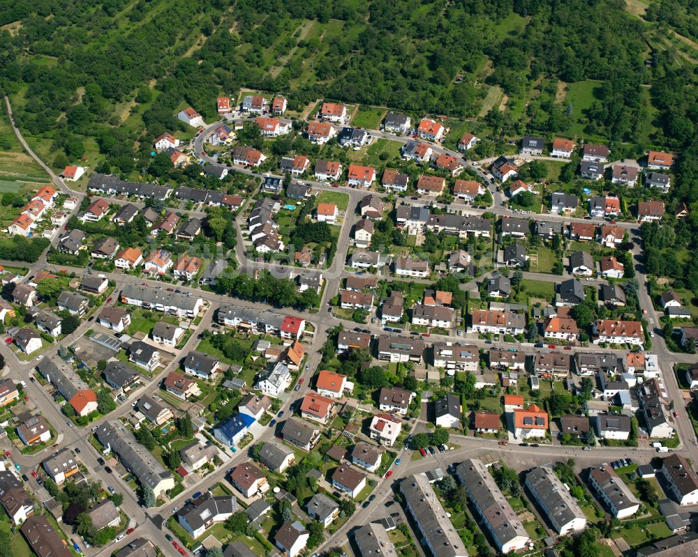 Luftaufnahme Grötzingen - Wohngebiet der Mehrfamilienhaussiedlung in Grötzingen im Bundesland Baden-Württemberg, Deutschland