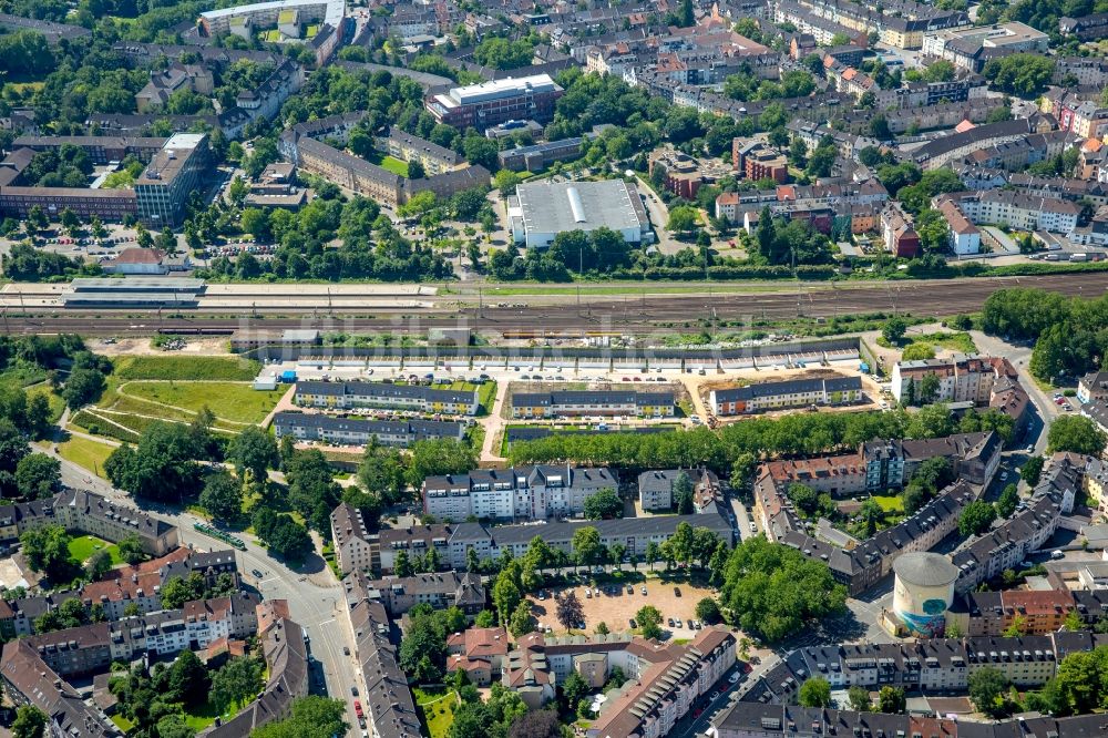 Luftaufnahme Essen - Wohngebiet einer Mehrfamilienhaussiedlung an der Hagenbeckstraße in Essen im Bundesland Nordrhein-Westfalen