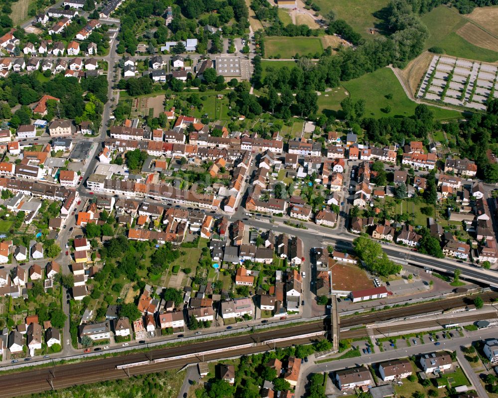 Luftaufnahme Hagsfeld - Wohngebiet der Mehrfamilienhaussiedlung in Hagsfeld im Bundesland Baden-Württemberg, Deutschland