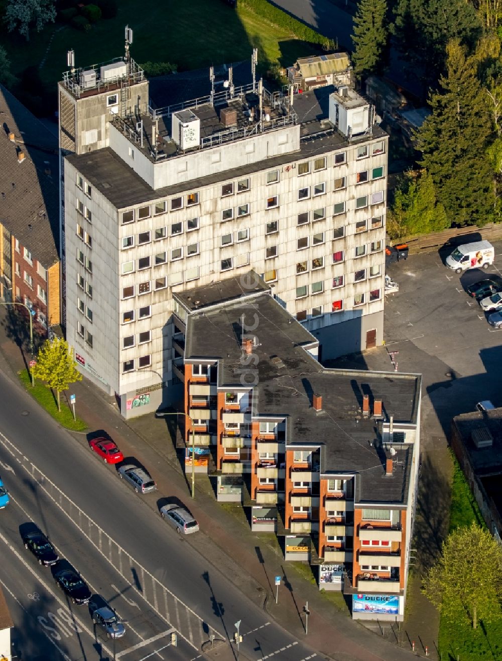 Hamm von oben - Wohngebiet einer Mehrfamilienhaussiedlung in Hamm im Bundesland Nordrhein-Westfalen