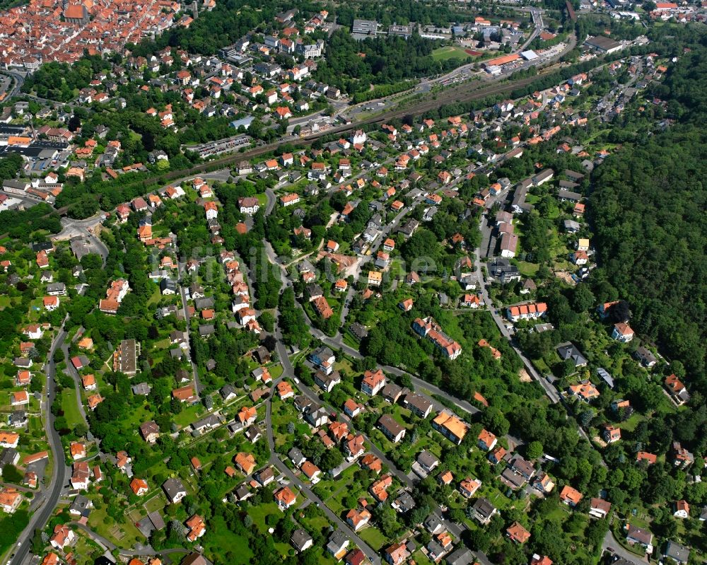 Luftbild Hann. Münden - Wohngebiet der Mehrfamilienhaussiedlung in Hann. Münden im Bundesland Niedersachsen, Deutschland