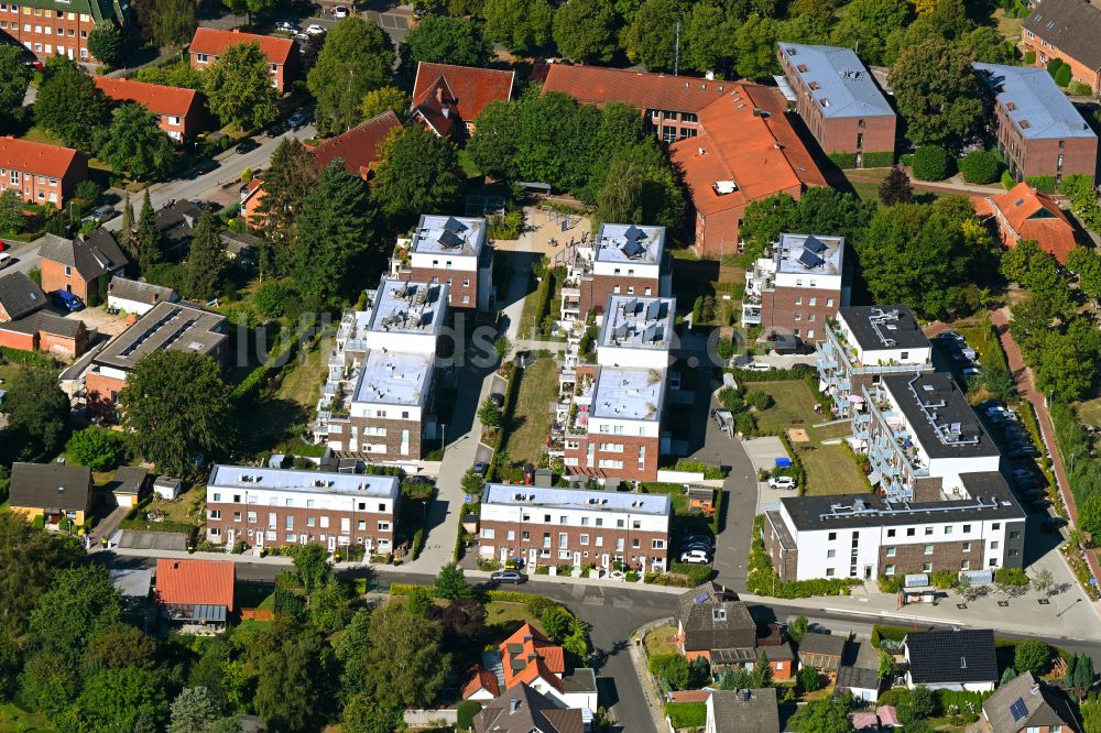 Luftbild Wentorf bei Hamburg - Wohngebiet der Mehrfamilienhaussiedlung am Hans-Rubach-Weg in Wentorf bei Hamburg im Bundesland Schleswig-Holstein, Deutschland