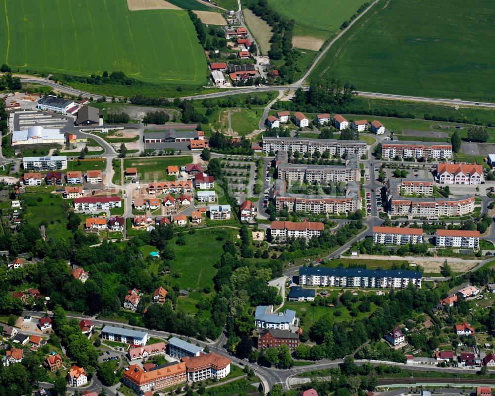 Heilbad Heiligenstadt aus der Vogelperspektive: Wohngebiet der Mehrfamilienhaussiedlung in Heilbad Heiligenstadt im Bundesland Thüringen, Deutschland