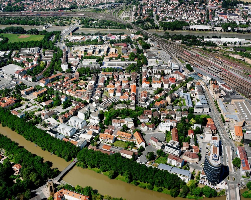 Luftbild Heilbronn - Wohngebiet der Mehrfamilienhaussiedlung in Heilbronn im Bundesland Baden-Württemberg, Deutschland