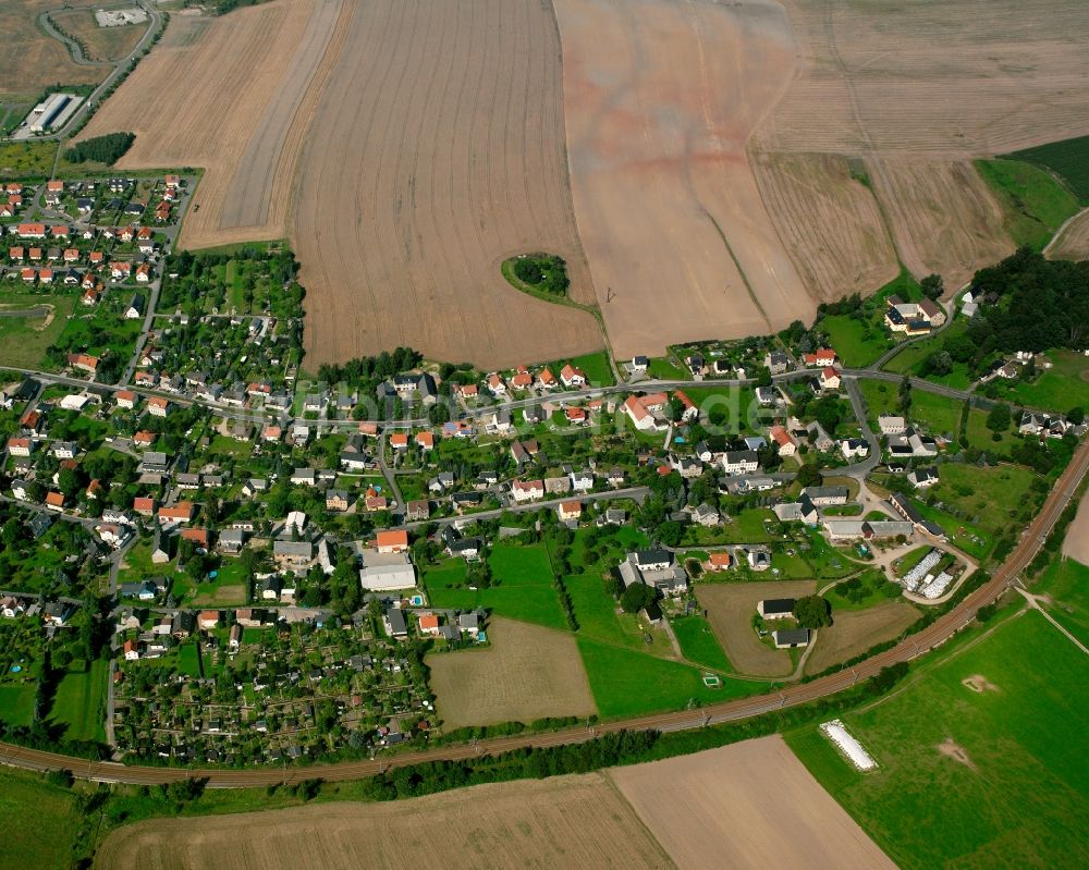 Luftaufnahme Hilbersdorf - Wohngebiet der Mehrfamilienhaussiedlung in Hilbersdorf im Bundesland Sachsen, Deutschland