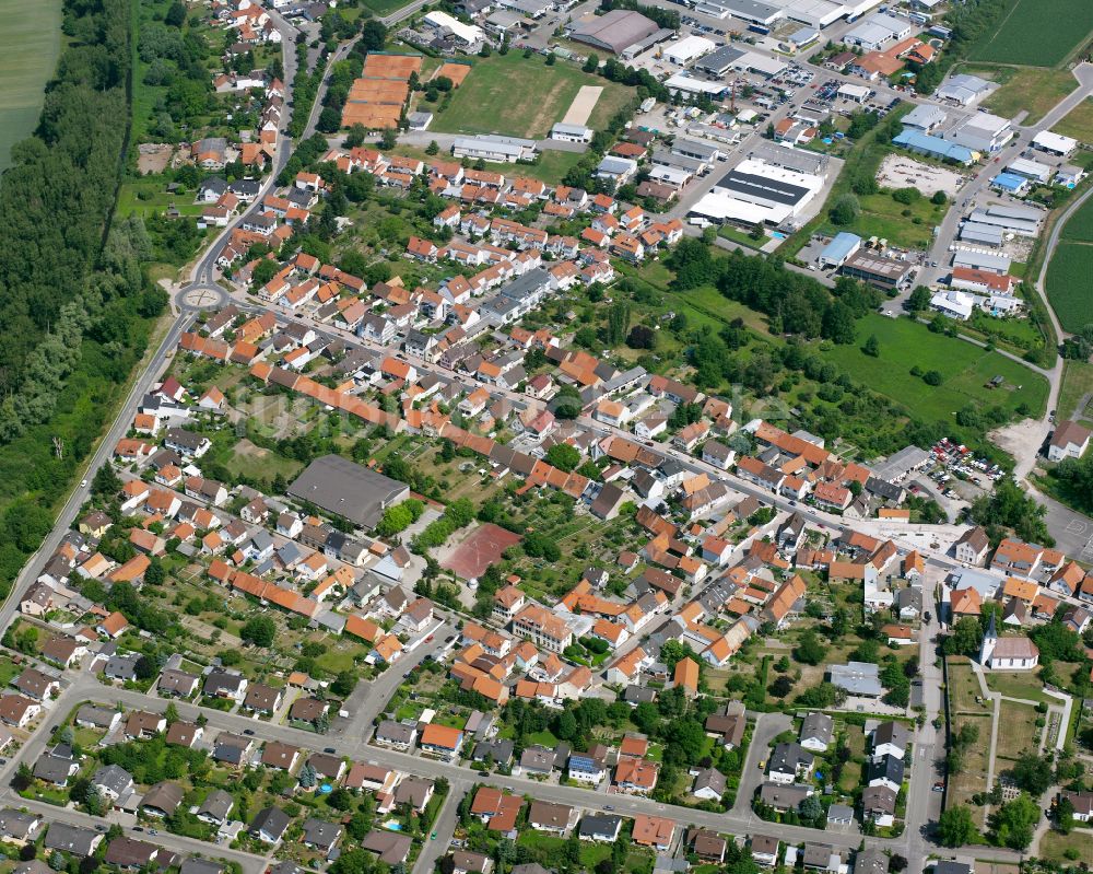 Luftaufnahme Hochstetten - Wohngebiet der Mehrfamilienhaussiedlung in Hochstetten im Bundesland Baden-Württemberg, Deutschland