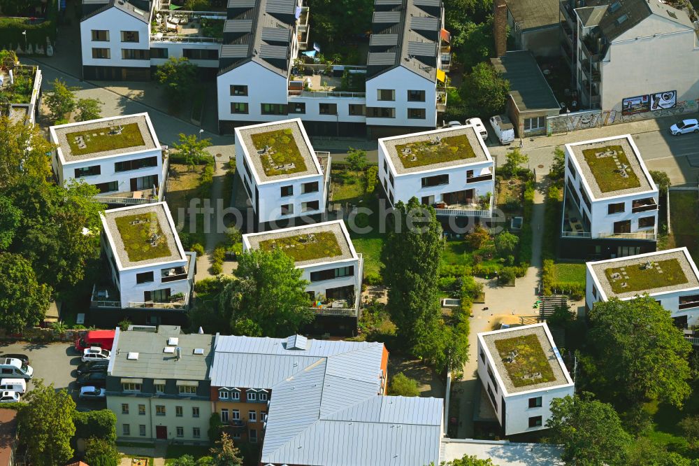 Luftbild Dresden - Wohngebiet der Mehrfamilienhaussiedlung Hof Quartier Neustadt in Dresden im Bundesland Sachsen, Deutschland