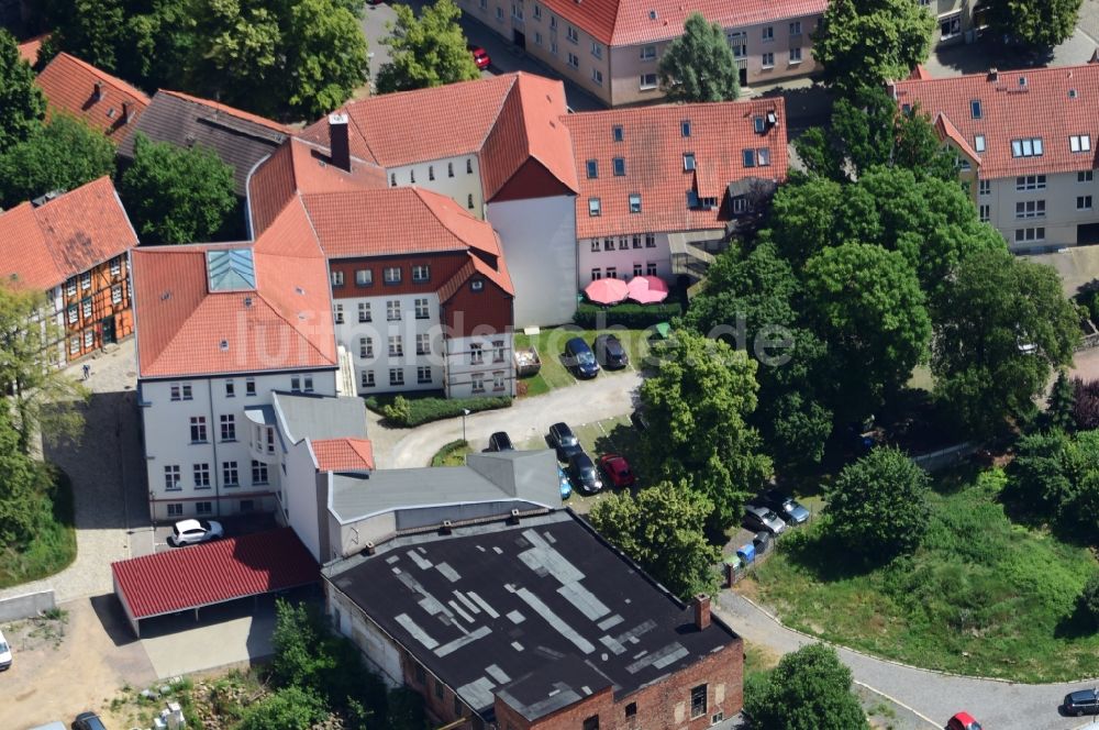 Luftbild Halberstadt - Wohngebiet einer Mehrfamilienhaussiedlung Judenstraße - Abtshof - Bödcherstraße - Bakenstraße in Halberstadt im Bundesland Sachsen-Anhalt