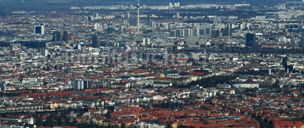 Luftaufnahme Berlin - Wohngebiet der Mehrfamilienhaussiedlung Künstlerkolonie Berlin in Berlin, Deutschland