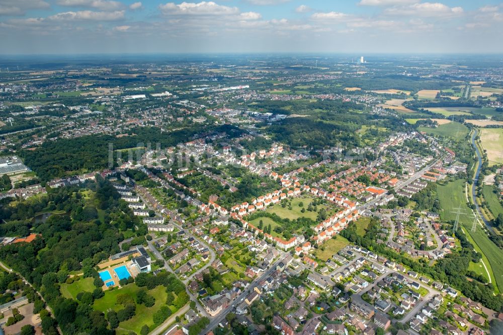 Luftbild Recklinghausen - Wohngebiet der Mehrfamilienhaussiedlung Kolonie König-Ludwig in Recklinghausen im Bundesland Nordrhein-Westfalen