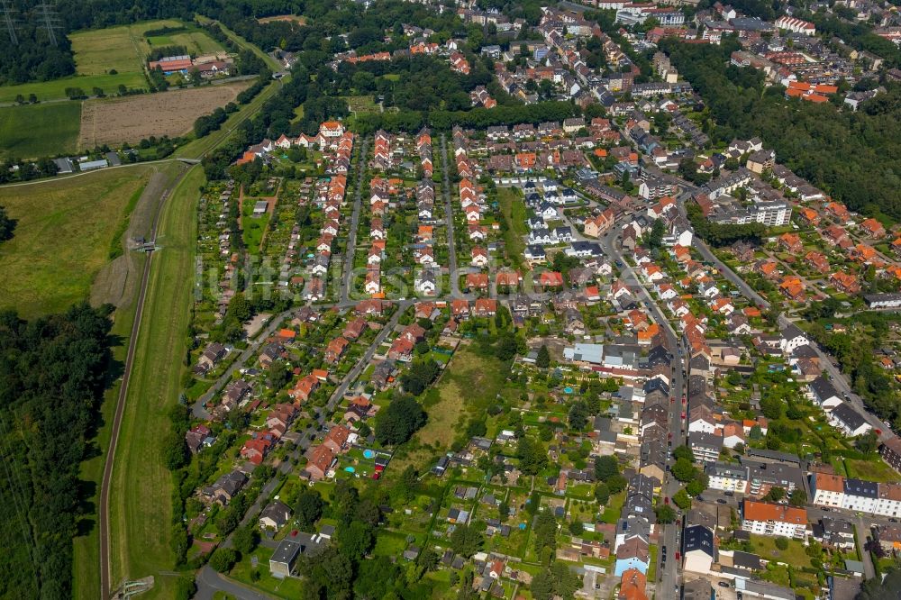 Herne aus der Vogelperspektive: Wohngebiet der Mehrfamilienhaussiedlung Kolonie Königsgrube in Herne im Bundesland Nordrhein-Westfalen