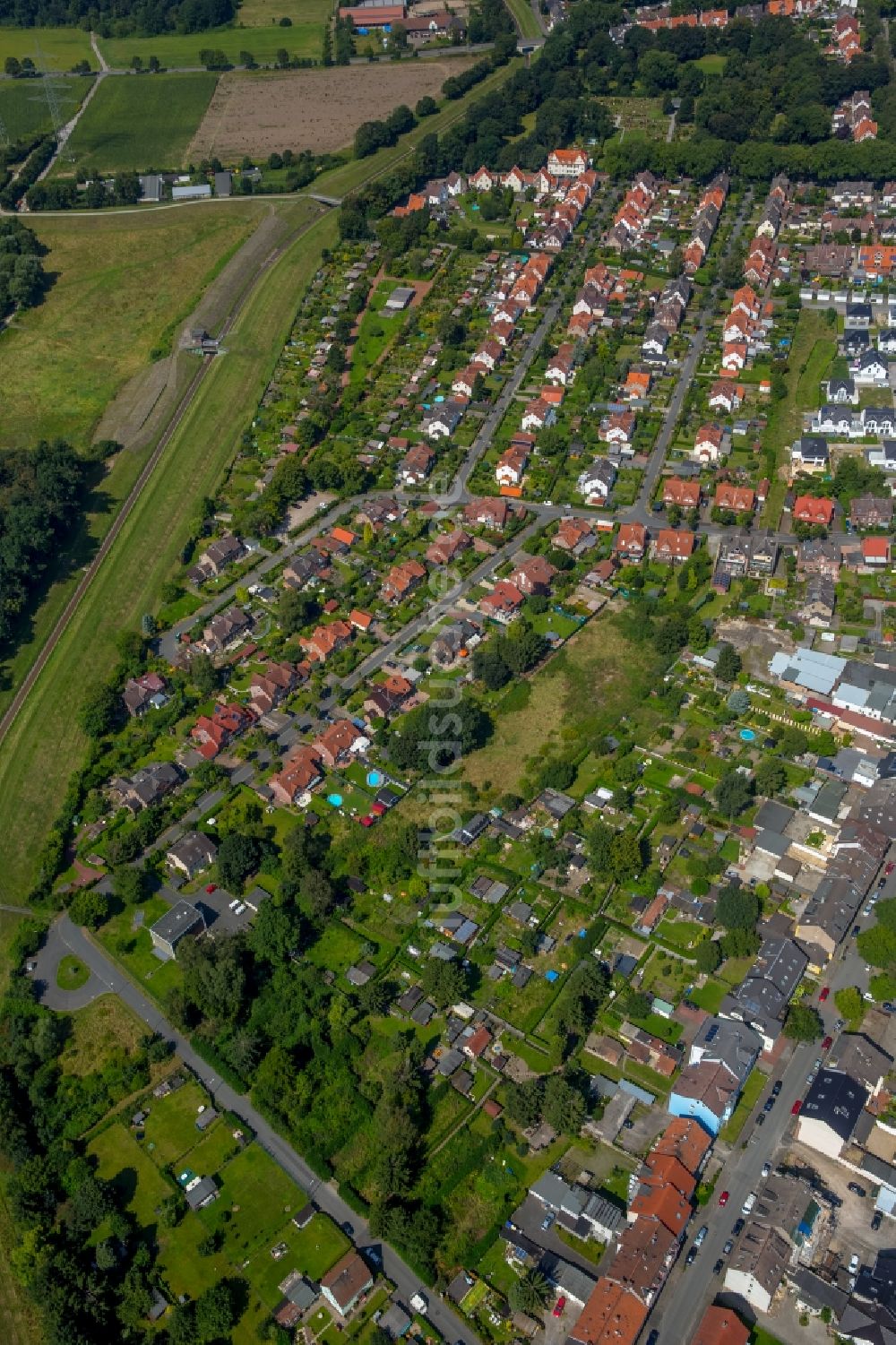 Luftbild Herne - Wohngebiet der Mehrfamilienhaussiedlung Kolonie Königsgrube in Herne im Bundesland Nordrhein-Westfalen