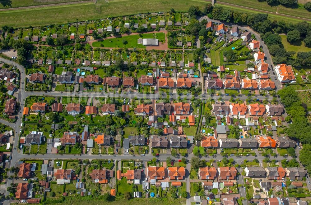 Herne aus der Vogelperspektive: Wohngebiet der Mehrfamilienhaussiedlung Kolonie Königsgrube in Herne im Bundesland Nordrhein-Westfalen