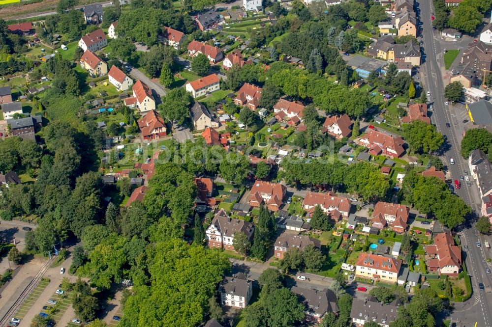 Luftaufnahme Dortmund - Wohngebiet einer Mehrfamilienhaussiedlung Kolonie Landwehr in Dortmund im Bundesland Nordrhein-Westfalen