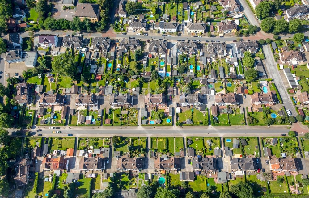 Luftbild Lünen - Wohngebiet der Mehrfamilienhaussiedlung Kolonie Oberbecker in Lünen im Bundesland Nordrhein-Westfalen