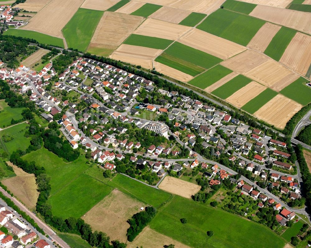 Leingarten von oben - Wohngebiet der Mehrfamilienhaussiedlung in Leingarten im Bundesland Baden-Württemberg, Deutschland