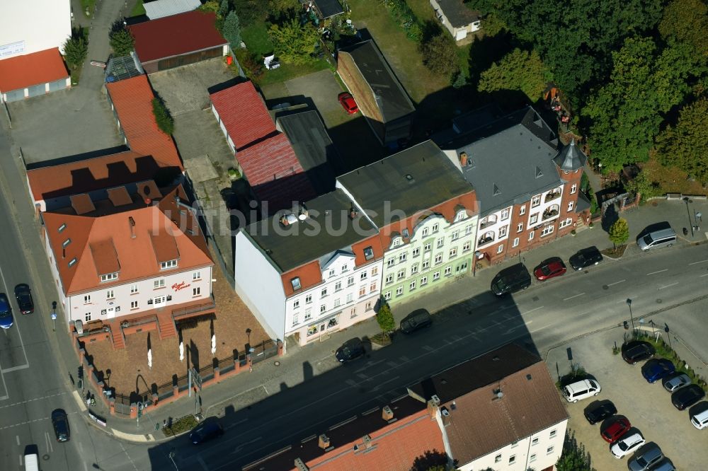 Bernau aus der Vogelperspektive: Wohngebiet der Mehrfamilienhaussiedlung Lohmühlenstraße - Berliner Straße in Bernau im Bundesland Brandenburg, Deutschland