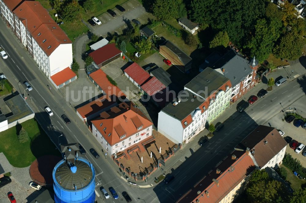 Luftbild Bernau - Wohngebiet der Mehrfamilienhaussiedlung Lohmühlenstraße - Berliner Straße in Bernau im Bundesland Brandenburg, Deutschland