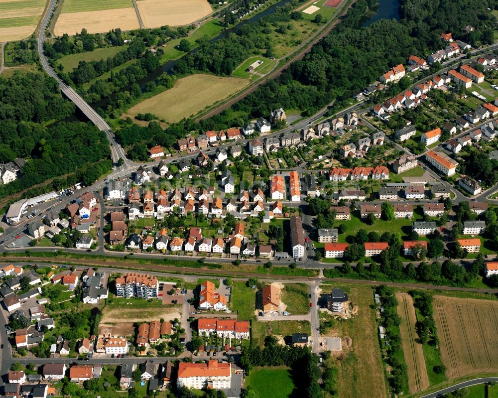 Luftbild Lollar - Wohngebiet der Mehrfamilienhaussiedlung in Lollar im Bundesland Hessen, Deutschland