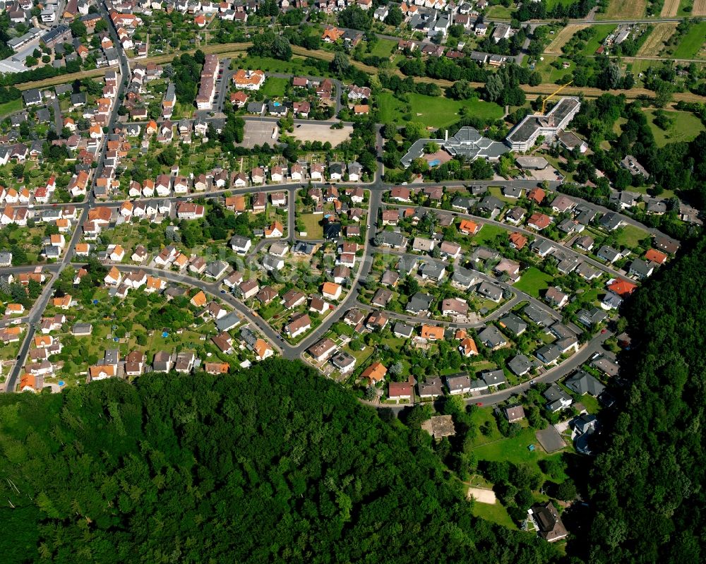 Luftaufnahme Lollar - Wohngebiet der Mehrfamilienhaussiedlung in Lollar im Bundesland Hessen, Deutschland