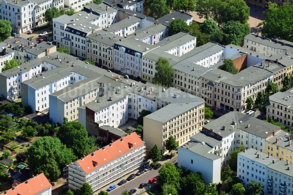 Luftaufnahme Magdeburg - Wohngebiet einer Mehrfamilienhaussiedlung in Magdeburg im Bundesland Sachsen-Anhalt