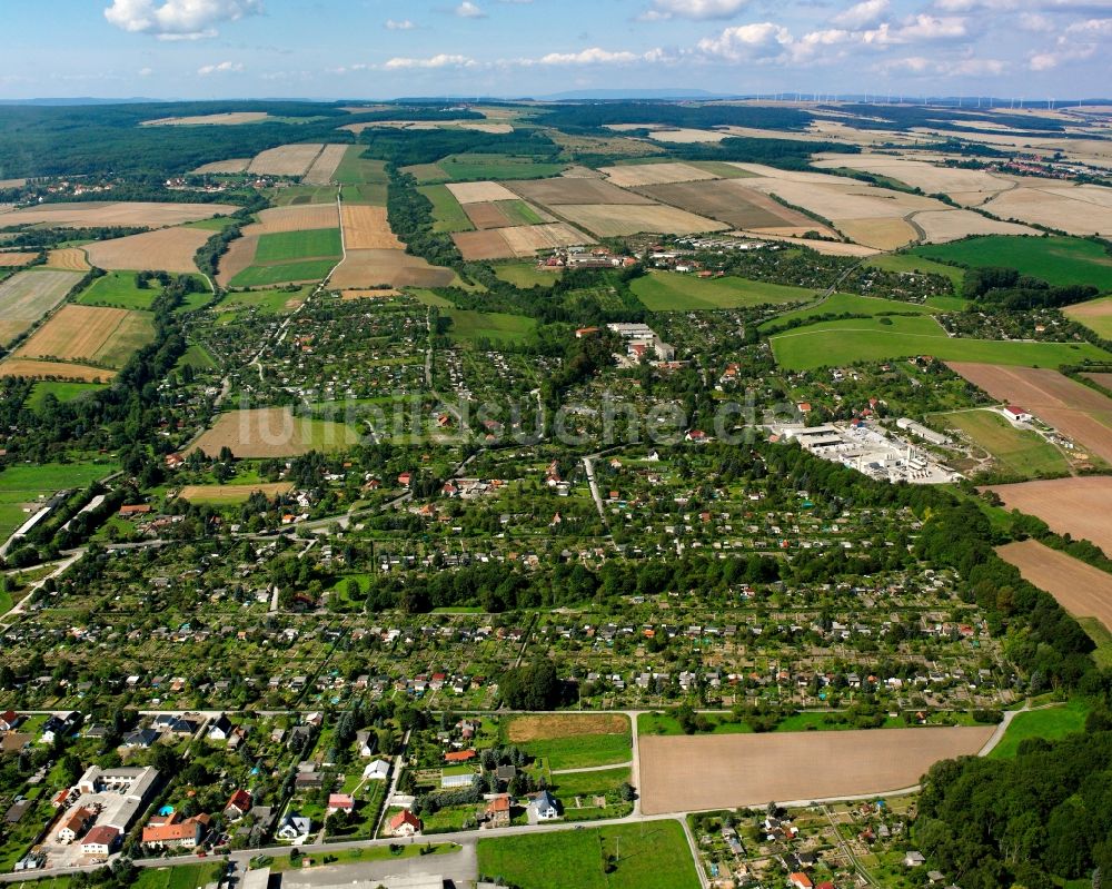 Luftbild Mühlhausen/Thüringen - Wohngebiet der Mehrfamilienhaussiedlung in Mühlhausen im Bundesland Thüringen, Deutschland