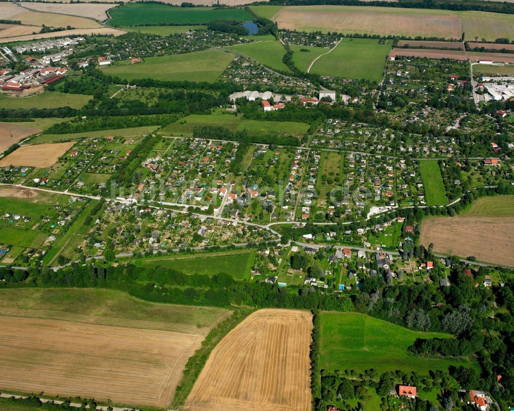 Luftaufnahme Mühlhausen/Thüringen - Wohngebiet der Mehrfamilienhaussiedlung in Mühlhausen im Bundesland Thüringen, Deutschland