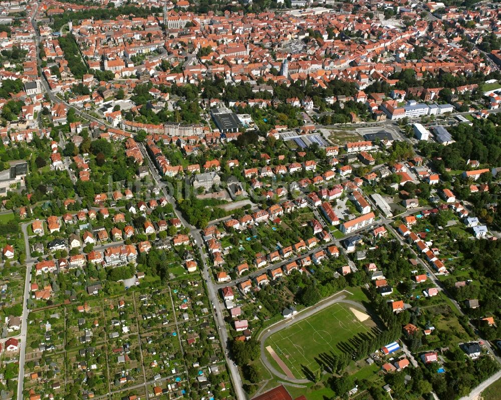 Luftbild Mühlhausen/Thüringen - Wohngebiet der Mehrfamilienhaussiedlung in Mühlhausen im Bundesland Thüringen, Deutschland