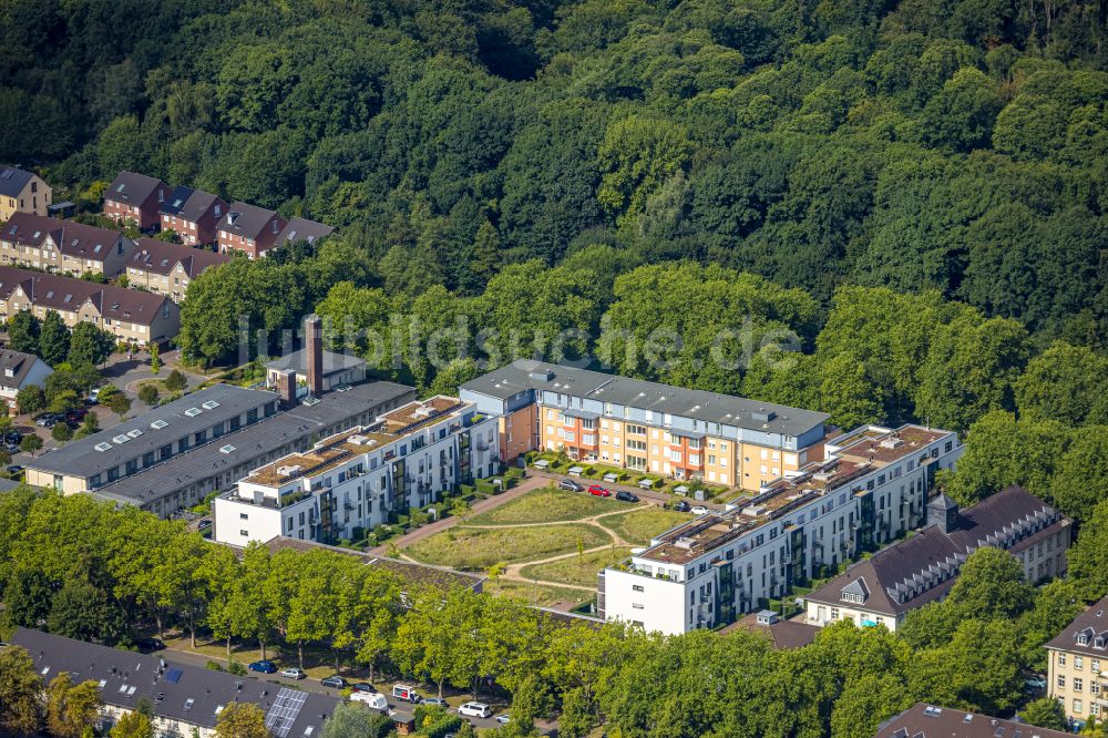 Luftbild Mülheim an der Ruhr - Wohngebiet der Mehrfamilienhaussiedlung in Mülheim an der Ruhr im Bundesland Nordrhein-Westfalen, Deutschland