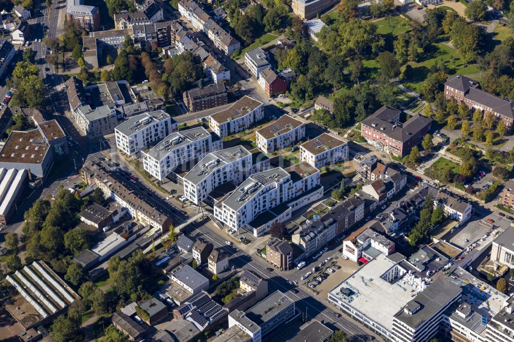 Mönchengladbach aus der Vogelperspektive: Wohngebiet der Mehrfamilienhaussiedlung in Mönchengladbach im Bundesland Nordrhein-Westfalen, Deutschland