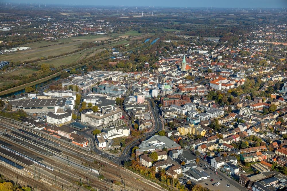 Luftaufnahme Hamm - Wohngebiet der Mehrfamilienhaussiedlung Museums-Quartier in Hamm im Bundesland Nordrhein-Westfalen, Deutschland