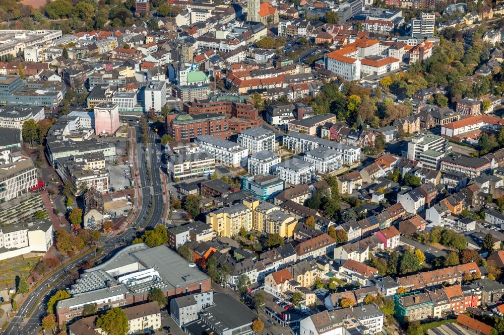 Hamm aus der Vogelperspektive: Wohngebiet der Mehrfamilienhaussiedlung Museums-Quartier in Hamm im Bundesland Nordrhein-Westfalen, Deutschland