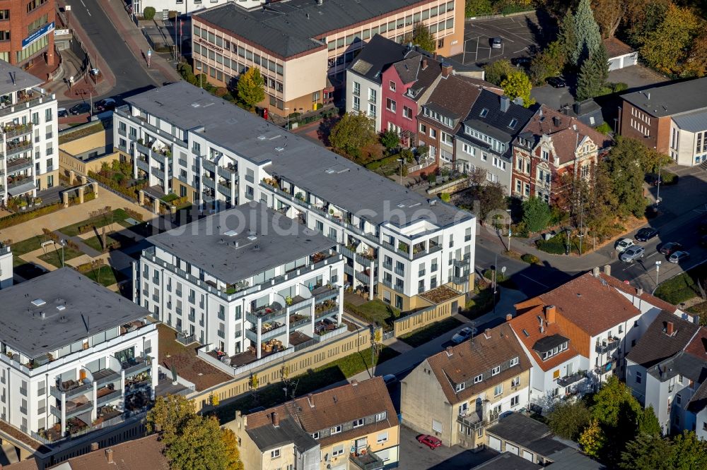 Luftaufnahme Hamm - Wohngebiet der Mehrfamilienhaussiedlung Museums-Quartier in Hamm im Bundesland Nordrhein-Westfalen, Deutschland