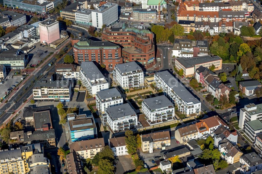 Hamm aus der Vogelperspektive: Wohngebiet der Mehrfamilienhaussiedlung Museums-Quartier in Hamm im Bundesland Nordrhein-Westfalen, Deutschland