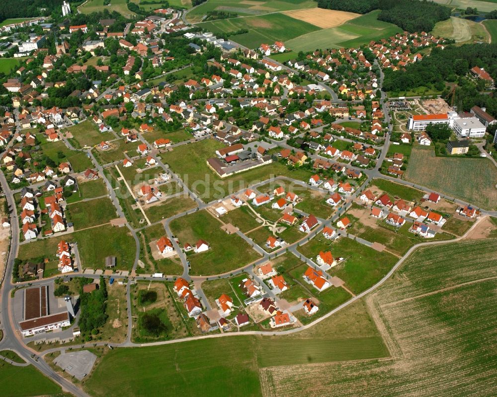 Luftaufnahme Neuendettelsau - Wohngebiet der Mehrfamilienhaussiedlung in Neuendettelsau im Bundesland Bayern, Deutschland