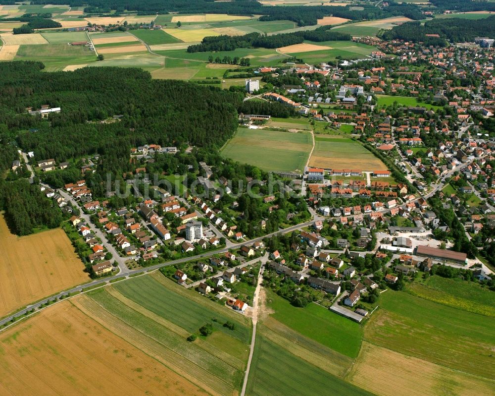 Neuendettelsau von oben - Wohngebiet der Mehrfamilienhaussiedlung in Neuendettelsau im Bundesland Bayern, Deutschland