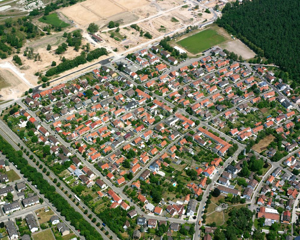 Neureut von oben - Wohngebiet der Mehrfamilienhaussiedlung in Neureut im Bundesland Baden-Württemberg, Deutschland