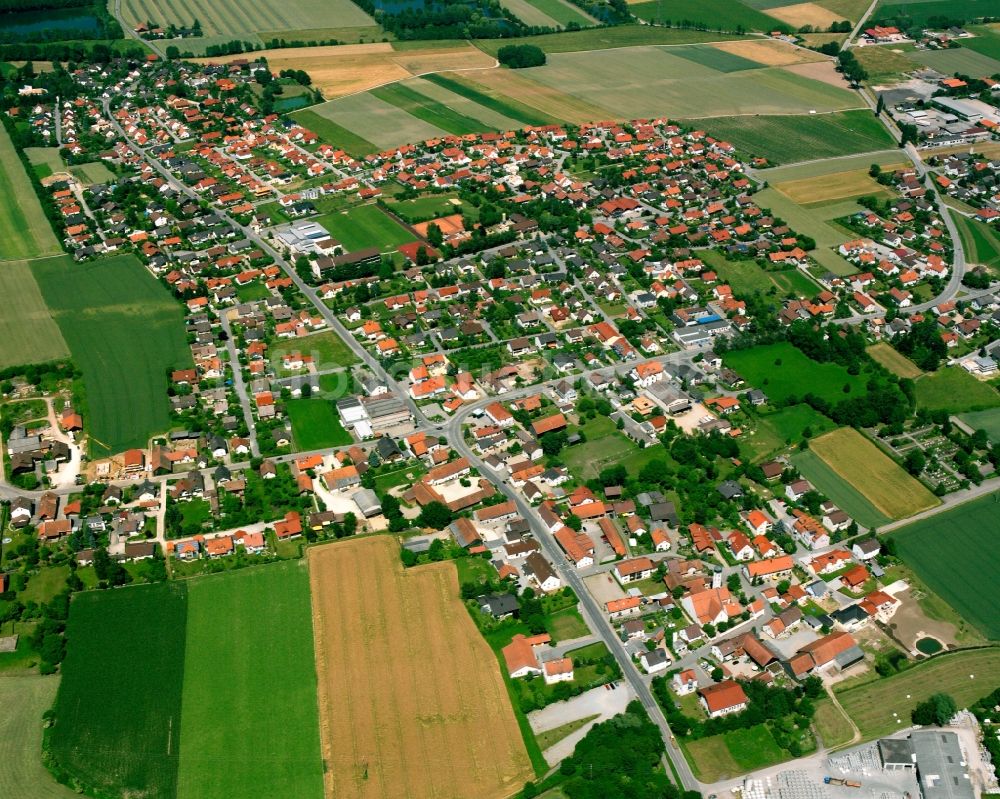 Luftaufnahme Oberparkstetten - Wohngebiet der Mehrfamilienhaussiedlung in Oberparkstetten im Bundesland Bayern, Deutschland