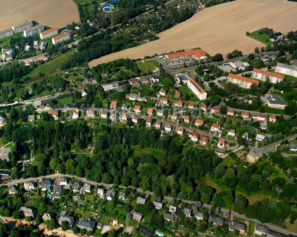 Luftbild Oederan - Wohngebiet der Mehrfamilienhaussiedlung in Oederan im Bundesland Sachsen, Deutschland
