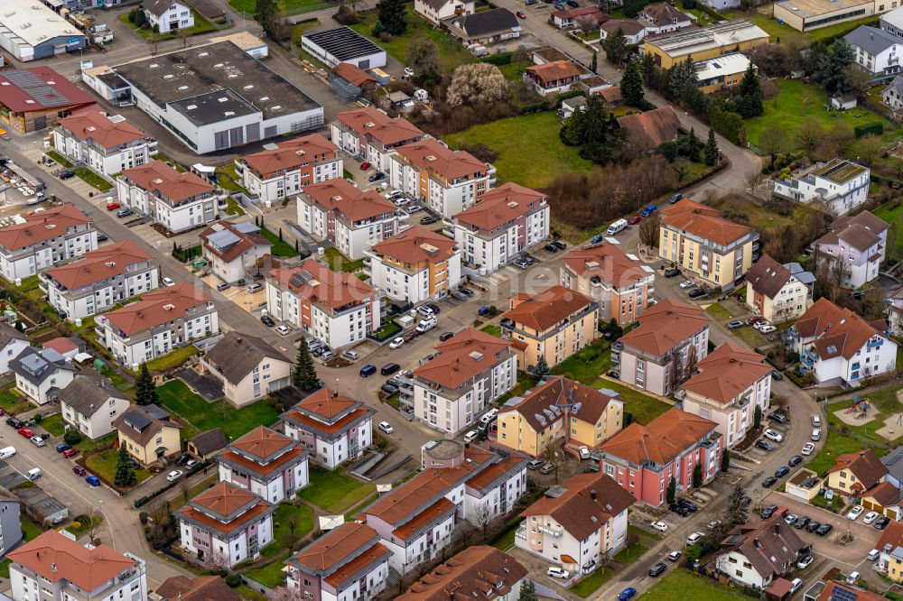 Luftbild Ettenheim - Wohngebiet der Mehrfamilienhaussiedlung im Ortsteil Altdorf in Ettenheim im Bundesland Baden-Württemberg, Deutschland