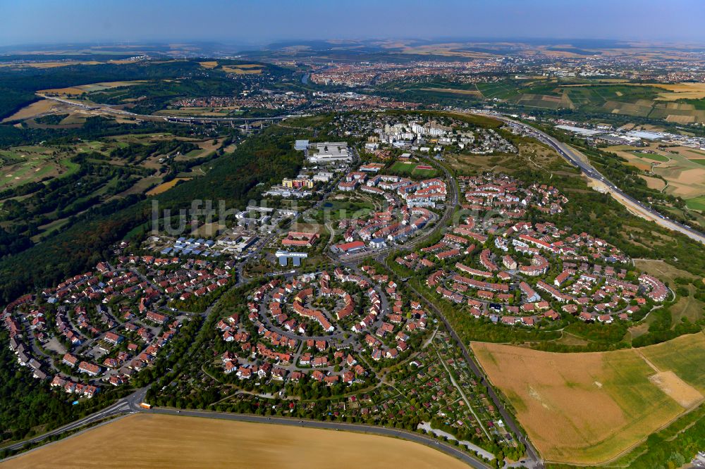 Luftbild Würzburg - Wohngebiet der Mehrfamilienhaussiedlung im Ortsteil Heuchelhof in Würzburg im Bundesland Bayern, Deutschland