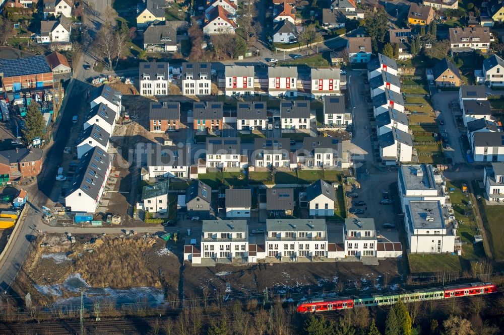 Luftbild Essen - Wohngebiet einer Mehrfamilienhaussiedlung im Ortsteil Horst in Essen im Bundesland Nordrhein-Westfalen