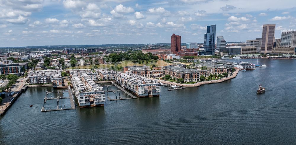 Luftbild Baltimore - Wohngebiet der Mehrfamilienhaussiedlung The Pier Homes At HarborView in Baltimore in Maryland, USA