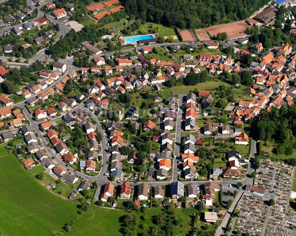 Luftbild Reichelsheim (Odenwald) - Wohngebiet der Mehrfamilienhaussiedlung in Reichelsheim (Odenwald) im Bundesland Hessen, Deutschland