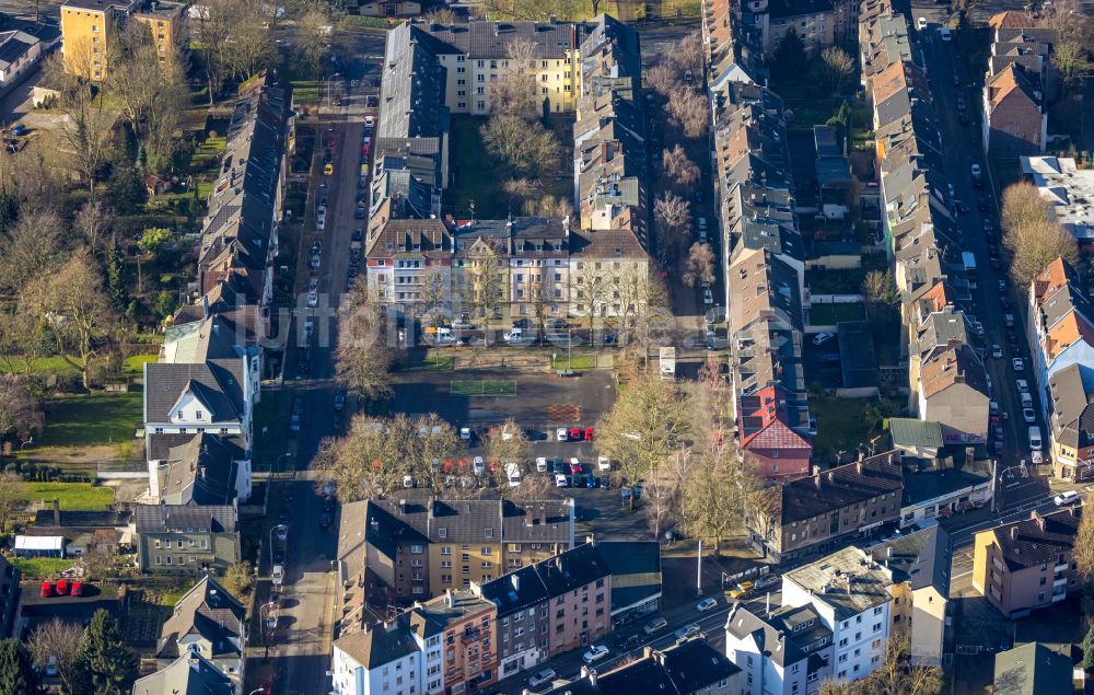 Luftaufnahme Bochum - Wohngebiet der Mehrfamilienhaussiedlung an der Reichsstraße - Prinzenstraße - Amtsstraße in Bochum im Bundesland Nordrhein-Westfalen, Deutschland