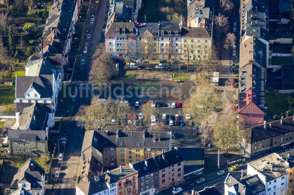 Luftaufnahme Bochum - Wohngebiet der Mehrfamilienhaussiedlung an der Reichsstraße - Prinzenstraße - Amtsstraße in Bochum im Bundesland Nordrhein-Westfalen, Deutschland