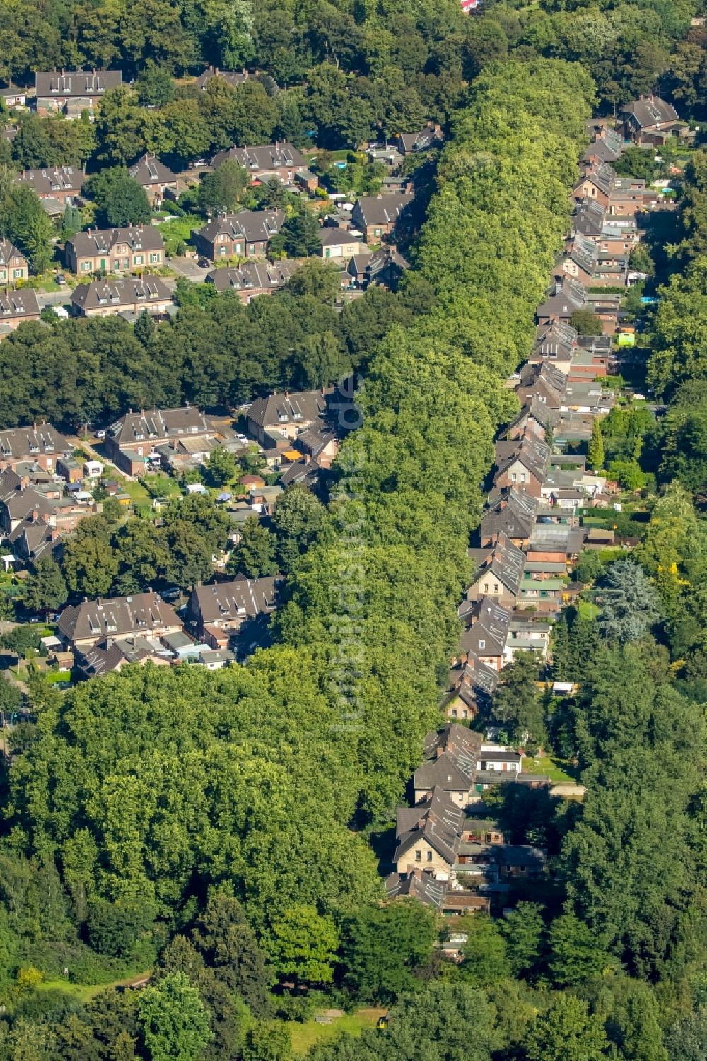 Duisburg aus der Vogelperspektive: Wohngebiet der Mehrfamilienhaussiedlung Rheinpreußen in Duisburg im Bundesland Nordrhein-Westfalen