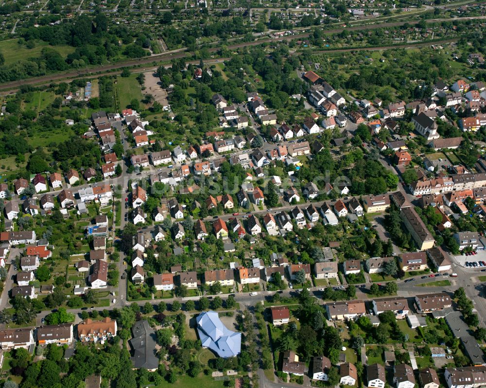 Rintheim aus der Vogelperspektive: Wohngebiet der Mehrfamilienhaussiedlung in Rintheim im Bundesland Baden-Württemberg, Deutschland